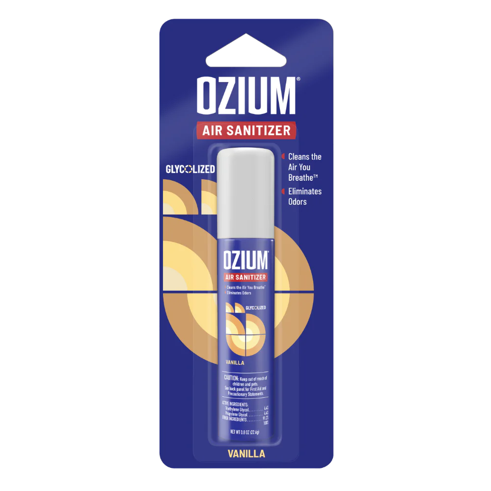 OZ23_Vanilla_08oz_Blister_FRONT Khử mùi diệt khuẩn Ozium Air Sanitizer Spray 0.8oz - Vanilla